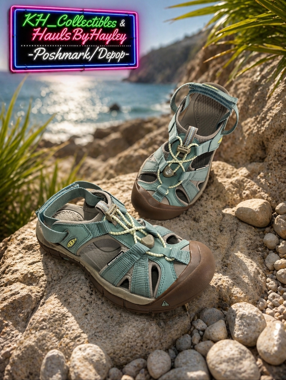 KEEN Women's Ravine H2 Sandals - Iceberg Green - Size 7